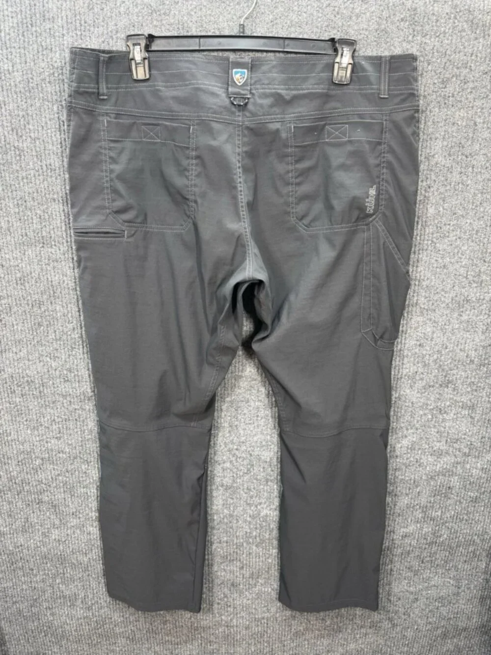 Kuhl Renegade Pants Mens 42x30 Gray Nylon Blend Stretch Cargo Outdoor Trail 5120